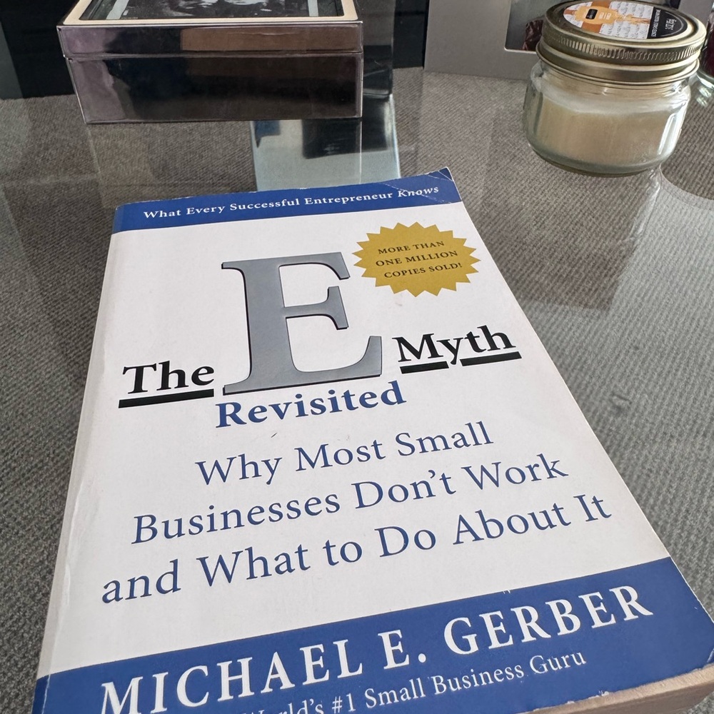 The E-Myth Revisited by Michael E. Gerber - White and Blue Cover